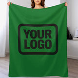 Custom Emerald Green Black Blanket