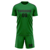 Custom Emerald Green Dark Green Soccer Set