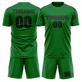 Custom Emerald Green Dark Green Soccer Set