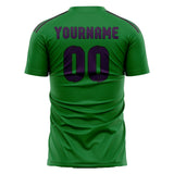 Custom Emerald Green Purple Soccer Jersey
