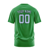 Custom Emerald Green Light Blue T-Shirt