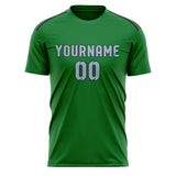 Custom Emerald Green Light Blue Soccer Jersey