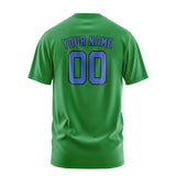 Custom Emerald Green Sky Blue T-Shirt