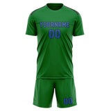 Custom Emerald Green Sky Blue Soccer Set