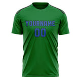 Custom Emerald Green Sky Blue Soccer Jersey