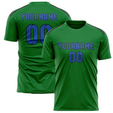 Custom Emerald Green Sky Blue Soccer Jersey