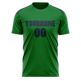 Custom Emerald Green Blue Soccer Jersey