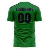 Custom Emerald Green Navy Soccer Jersey