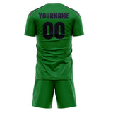 Custom Emerald Green Navy Soccer Set