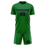 Custom Emerald Green Navy Soccer Set