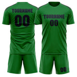 Custom Emerald Green Navy Soccer Set
