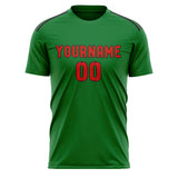 Custom Emerald Green Orange Red Soccer Jersey