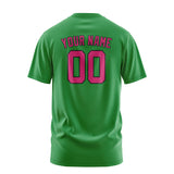 Custom Emerald Green Pink T-Shirt