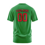Custom Emerald Green Red T-Shirt