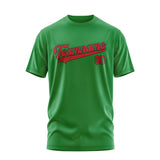Custom Emerald Green Red T-Shirt