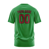 Custom Emerald Green Crimson Red T-Shirt