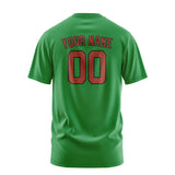 Custom Emerald Green Coral Red T-Shirt