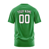 Custom Emerald Green White T-Shirt
