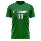 Custom Emerald Green White Soccer Jersey