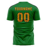 Custom Emerald Green Yellow Soccer Jersey