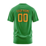 Custom Emerald Green Yellow T-Shirt
