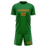 Custom Emerald Green Yellow Soccer Set