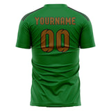 Custom Emerald Green Khaki Soccer Jersey