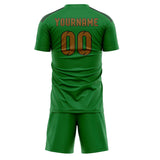 Custom Emerald Green Khaki Soccer Set