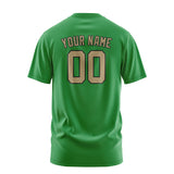Custom Emerald Green Light Khaki T-Shirt