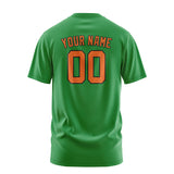 Custom Emerald Green Orange T-Shirt