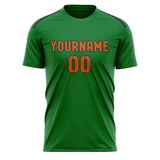 Custom Emerald Green Orange Soccer Jersey