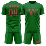Custom Emerald Green Copper Rose Soccer Set