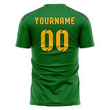 Custom Emerald Green Gold Soccer Jersey