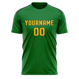 Custom Emerald Green Gold Soccer Jersey