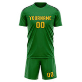 Custom Emerald Green Gold Soccer Set