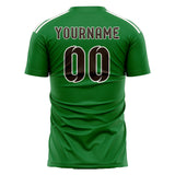 Custom Emerald Green Brown Soccer Jersey