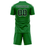 Custom Emerald Green Green Soccer Set