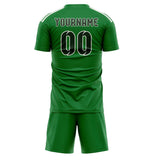 Custom Emerald Green Dark Green Soccer Set