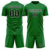 Custom Emerald Green Dark Green Soccer Set