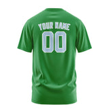 Custom Emerald Green Light Blue T-Shirt