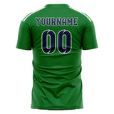 Custom Emerald Green Blue Soccer Jersey