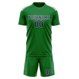Custom Emerald Green Blue Soccer Set