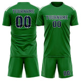 Custom Emerald Green Blue Soccer Set