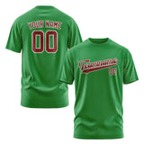 Custom Emerald Green Crimson Red T-Shirt