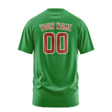 Custom Emerald Green Coral Red T-Shirt