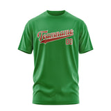 Custom Emerald Green Coral Red T-Shirt