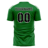 Custom Emerald Green Black Soccer Jersey