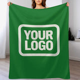 Custom Emerald Green White Blanket
