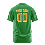 Custom Emerald Green Yellow T-Shirt