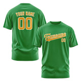 Custom Emerald Green Yellow T-Shirt